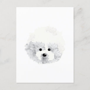 Bichon Frise dog Danke, Card Postkarte