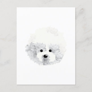 Bichon Frise dog Danke, Card Postkarte