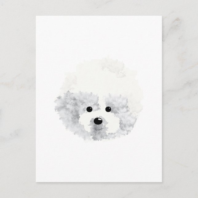 Bichon Frise dog Danke, Card Postkarte (Vorderseite)