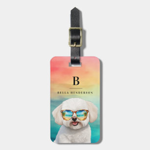 Bichon Frise Dog Gepäckmarke Gepäckanhänger