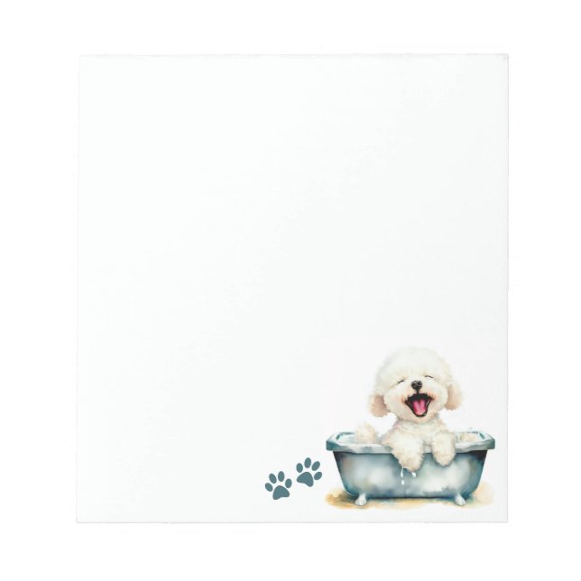 Bichon Frise Dog Notizblock (Vorderseite)