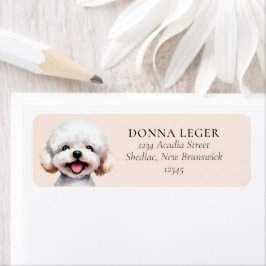 Bichon Frise Dog Personalisierte Adresse