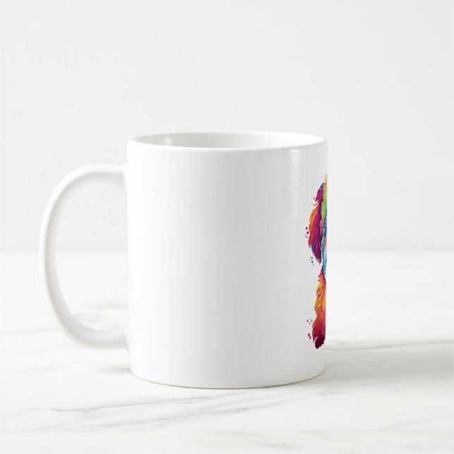 Bichon Frise Dog Pop Art Kaffeetasse (Links)