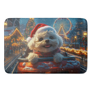 Bichon Frise Dog Roller Untersetzer Weihnachten Badematte