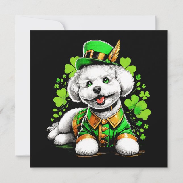 Bichon Frise Dog St Patrick's Day (Vorderseite)