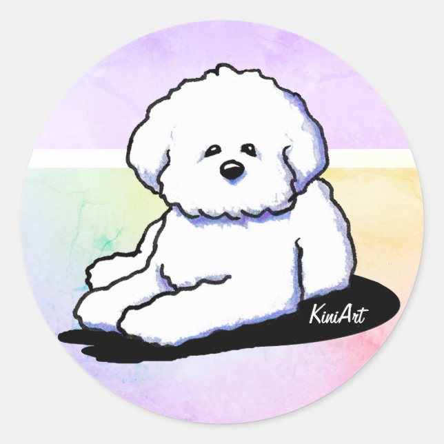 Bichon Frise Dog Stickers (Vorderseite)
