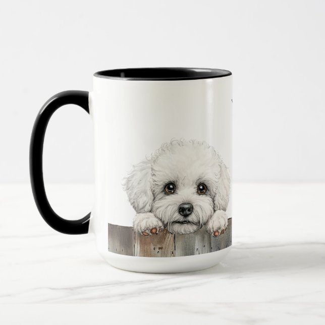 Bichon Frise Dog Tasse (Links)