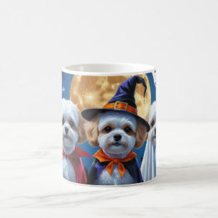 Bichon Frise Dogs Pumpkin Halloween Funny Kaffeetasse