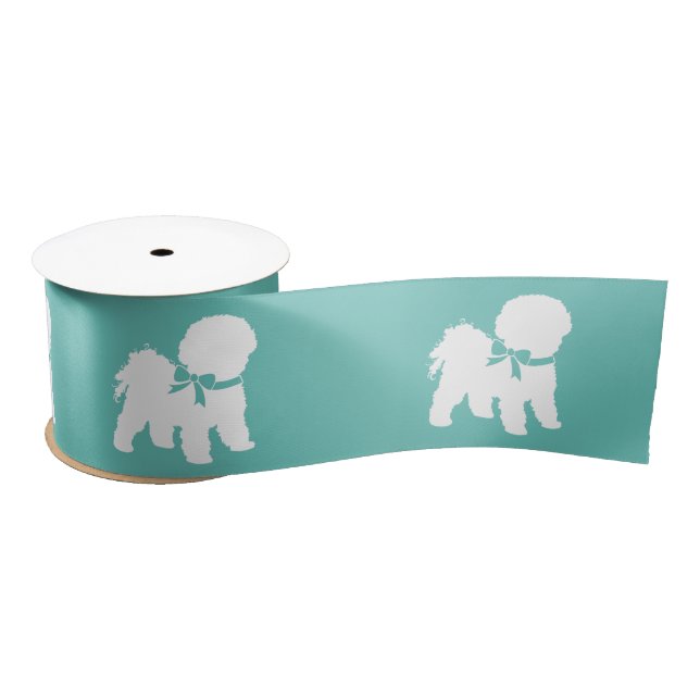 Bichon Frise Doppy Welpe Satinband (Spule)