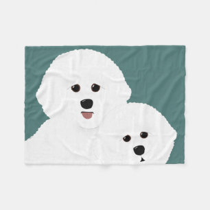 Bichon Frise Fleece Blanken