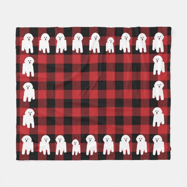 Bichon Frise Fleece Blanket (Vorderseite (Horizontal))