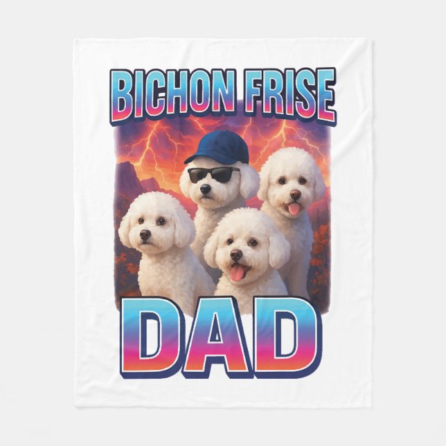 Bichon Frisé Fleecedecke (Vorderseite)