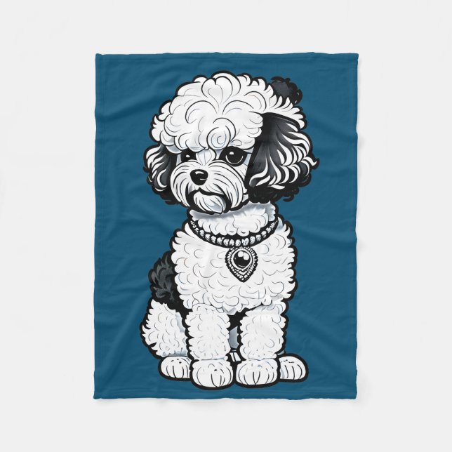 Bichon Frise Fleecedecke (Vorderseite)