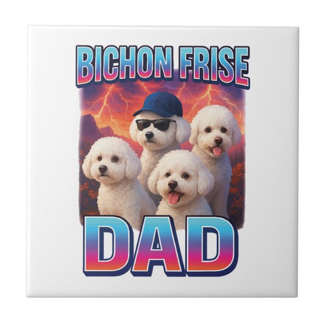 Bichon Frise Fliese (Vorderseite)