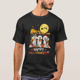 Bichon Frise Frohes Hallothanksmas Halloween Danke T-Shirt
