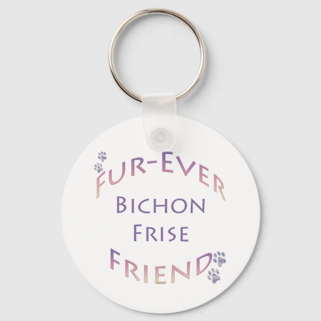 Bichon Frise Furever Schlüsselanhänger (Vorderseite)