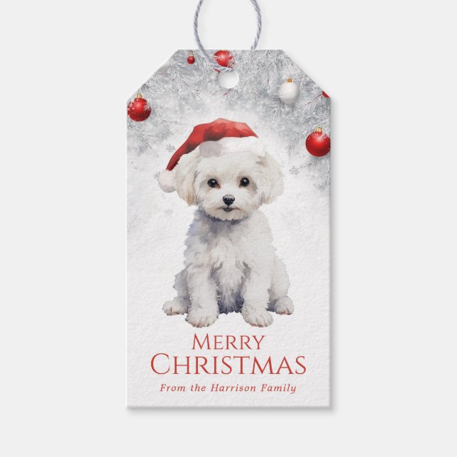 Bichon Frise Geschenkanhänger (Vorderseite)