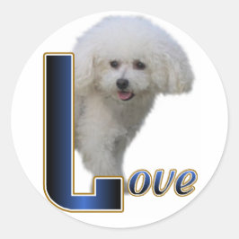 Bichon Frise Geschenke Runder Aufkleber