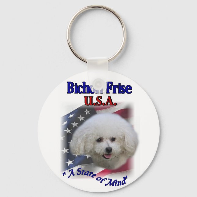 Bichon Frise Geschenke Schlüsselanhänger (Vorderseite)