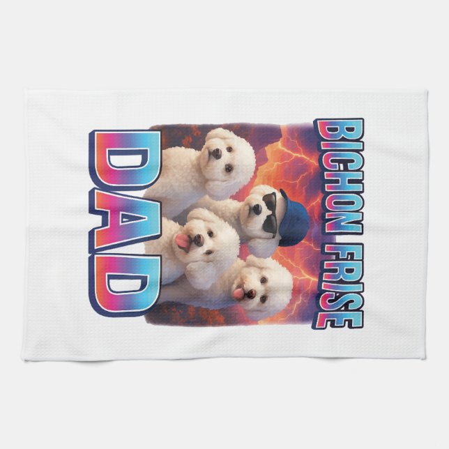 Bichon Frisé Geschirrtuch (Horizontal)