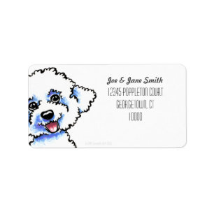 Bichon Frise Gewohnheits-Farbe Adressaufkleber