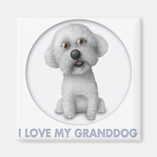 Bichon Frise Granddog Magnet (Vorne)