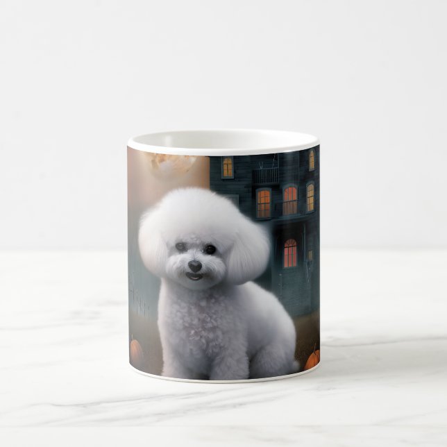 Bichon Frise Halloween Beängstigend Kaffeetasse (Mittel)