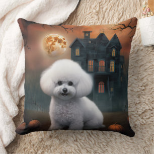 Bichon Frise Halloween Beängstigend Kissen