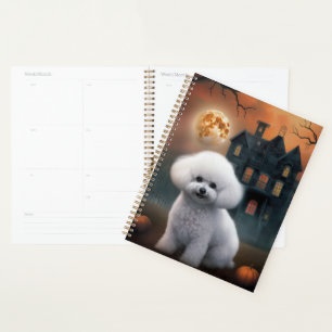 Bichon Frise Halloween Beängstigend Planer