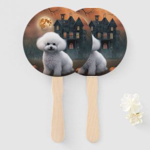 Bichon Frise Halloween Gruselig Fächer