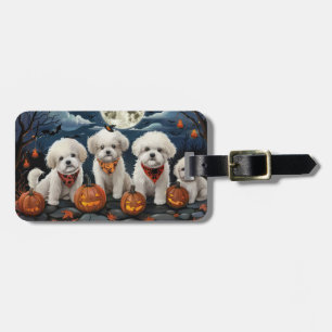 Bichon Frise Halloween Gruselig Gepäckanhänger