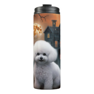 Bichon Frise Halloween Gruselig Thermosbecher