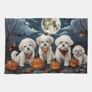 Bichon Frise Halloween Spooky Geschirrtuch
