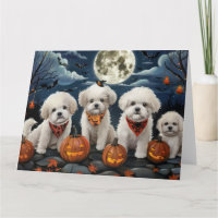 Bichon Frise Halloween Spooky