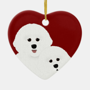 Bichon Frise Heart Ornament