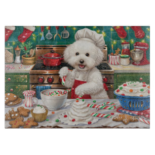 Bichon Frise Holiday Baking: Festliche Weihnachten Schneidebrett