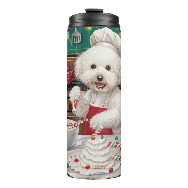 Bichon Frise Holiday Baking: Festliche Weihnachten Thermosbecher