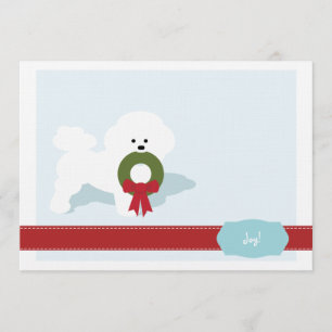 Bichon Frise Holiday Note Card kundenspezifisch Einladung