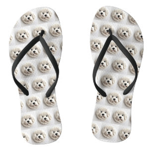 Bichon Frise Hund 3D inspiriert Flip Flops