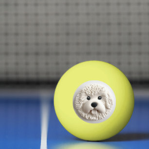 Bichon Frise Hund 3D inspiriert Tischtennisball