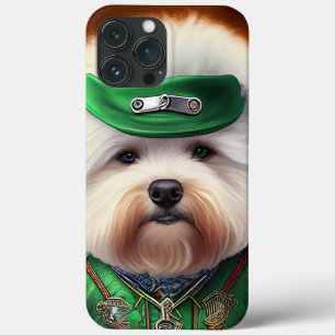 Bichon Frisé Hund fährt Fahrrad St. Patrick's Day Case-Mate iPhone Hülle