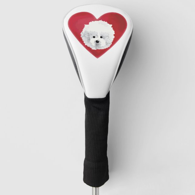 Bichon Frise-Hund  Golf Headcover (Vorderseite)
