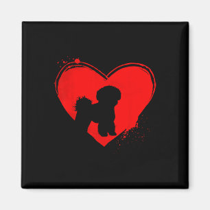 Bichon Frise Hund Herzform Valentine Hund Liebhabe Magnet