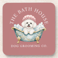 Bichon Frise Hund Pflege Untersetzer - Rosa