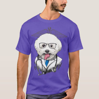 Bichon Frise Hund Tierarzt Tierarzt T-Shirt