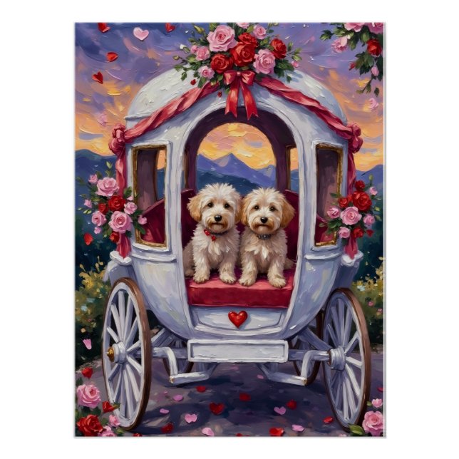Bichon Frise Hund Valentinstag Poster (Vorderseite)