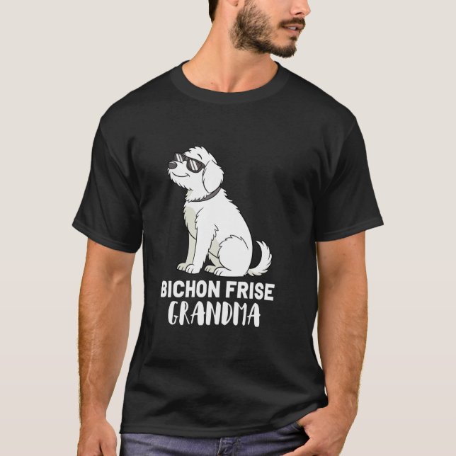 Bichon Frise-Hundebesitzer-Oma T-Shirt (Vorderseite)