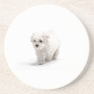 Bichon Frise HundeUntersetzer Sandstein Untersetzer
