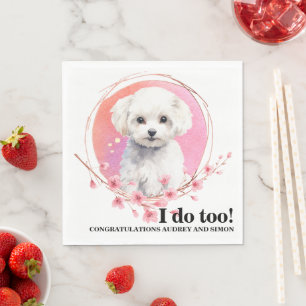 Bichon Frise I zu Napkins mit Hunden Foto Serviette