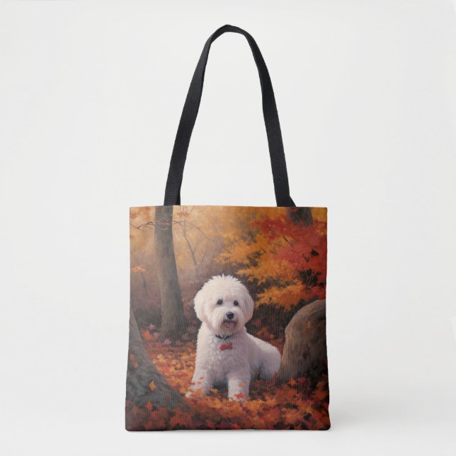 Bichon Frise in Herbstleaves Fall Inspiriert (Vorderseite)